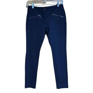 Worth New York Size X0 Black Cropped Riding Style Stretch Knit Pants - EUC